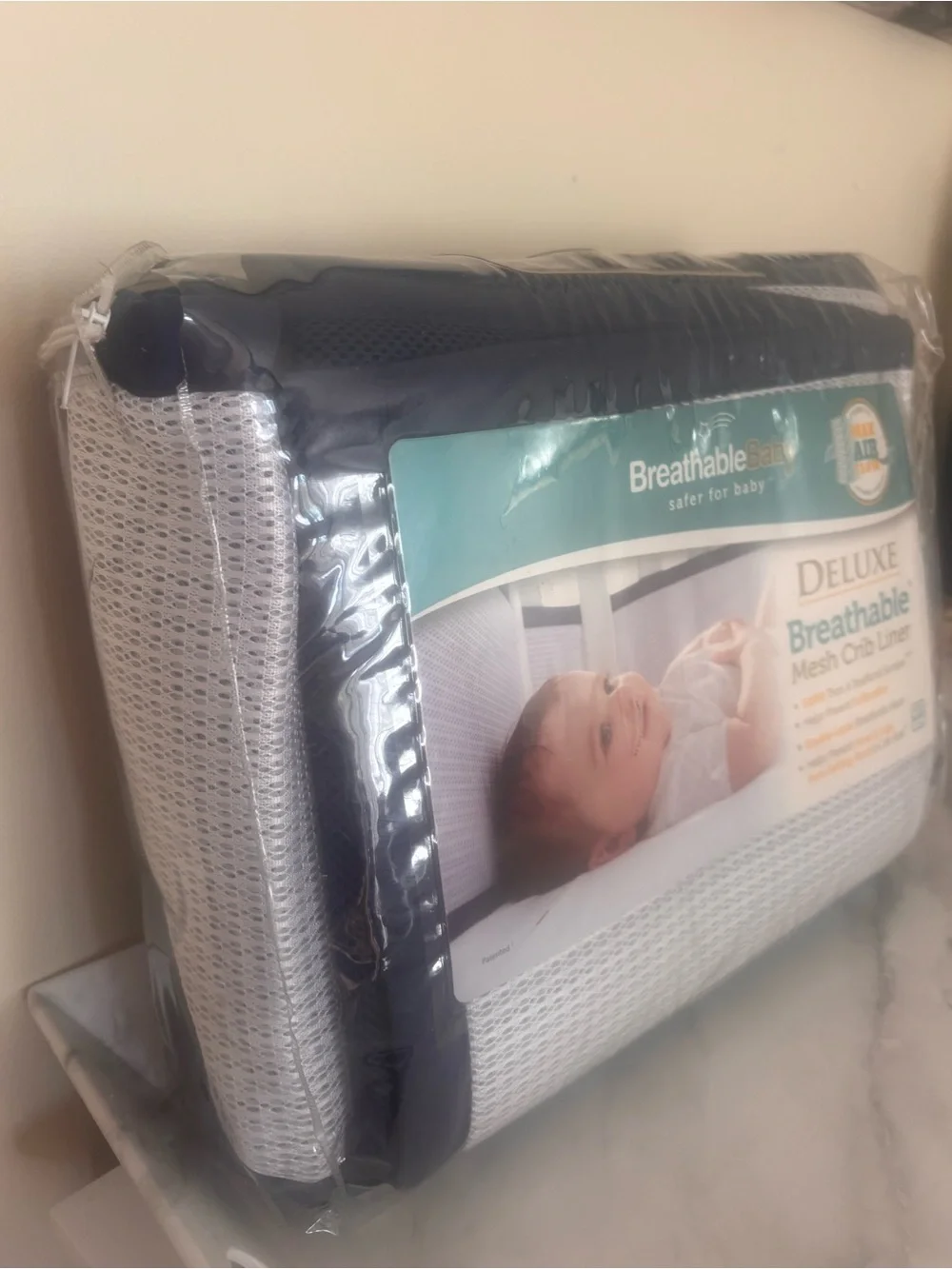 Deluxe Breathable Mesh Crib Liner - New